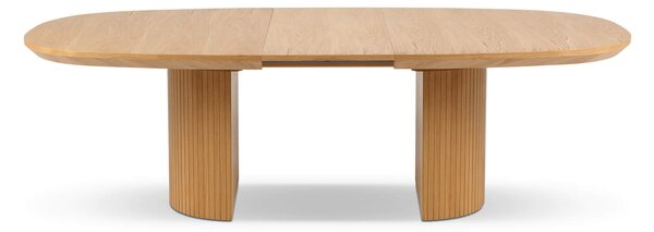 MUZZA Rozkladací jedálenský stôl Rondo 200 (300) x 110 cm prírodný