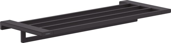 Hansgrohe AddStoris Q - Polička na uteráky s držiakom uteráka, matná čierna 41751670