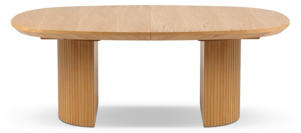 MUZZA Rozkladací jedálenský stôl Rondo 200 (300) x 110 cm prírodný