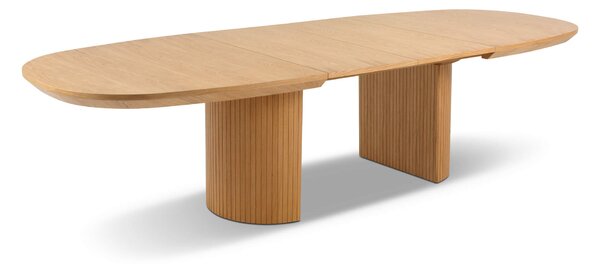 MUZZA Rozkladací jedálenský stôl Rondo 200 (300) x 110 cm prírodný