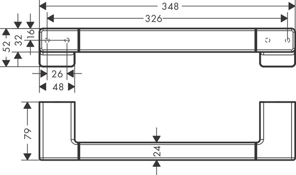 Hansgrohe AddStoris Q - Madlo, čierna matná 41744670
