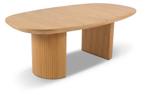 MUZZA Rozkladací jedálenský stôl Rondo 200 (300) x 110 cm prírodný