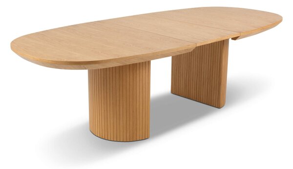 MUZZA Rozkladací jedálenský stôl Rondo 200 (300) x 110 cm prírodný