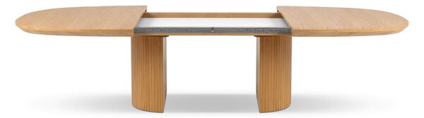 MUZZA Rozkladací jedálenský stôl Rondo 200 (300) x 110 cm prírodný