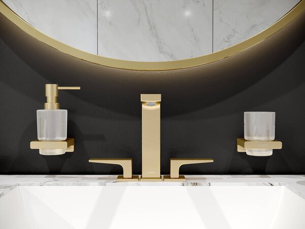 Hansgrohe AddStoris Q - Dávkovač tekutého mydla, kartáčovaný bronz 41745140
