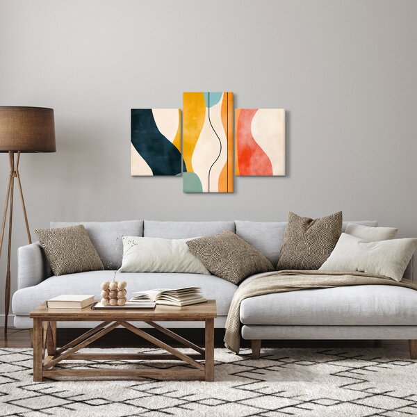 Obraz - Minimalistická farebná ilustrácia II. (90x60 cm)