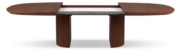 MUZZA Rozkladací jedálenský stôl Rondo 200 (300) x 110 cm hnedý