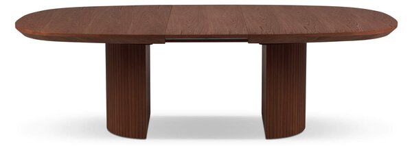 MUZZA Rozkladací jedálenský stôl Rondo 200 (300) x 110 cm hnedý