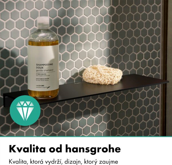 Hansgrohe AddStoris S - Polička 400 mm, čierna matná 41794670