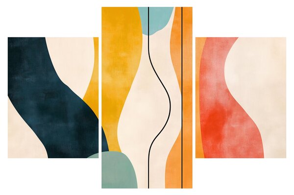 Obraz - Minimalistická farebná ilustrácia II. (90x60 cm)