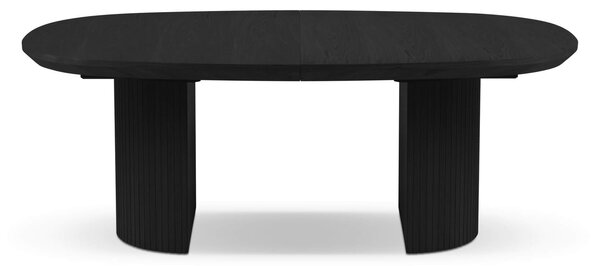 MUZZA Rozkladací jedálenský stôl Rondo 200 (300) x 110 cm čierny