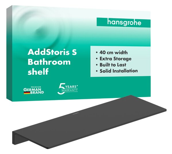 Hansgrohe AddStoris S - Polička 400 mm, čierna matná 41794670