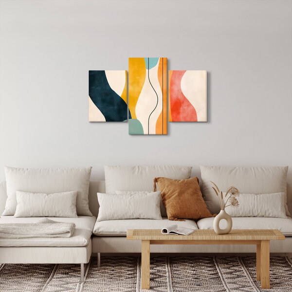 Obraz - Minimalistická farebná ilustrácia II. (90x60 cm)