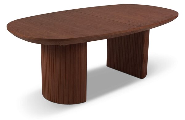 MUZZA Rozkladací jedálenský stôl Rondo 200 (300) x 110 cm hnedý