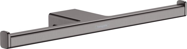 Hansgrohe AddStoris Q - Držiak na toaletný papier dvojitý, kartáčovaný čierny chróm 41748340