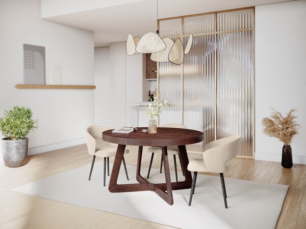 MUZZA Rozkladací jedálenský stôl Austin 130 (230) x 130 cm hnedý