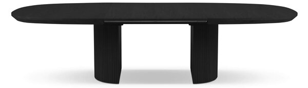 MUZZA Rozkladací jedálenský stôl Rondo 200 (300) x 110 cm čierny