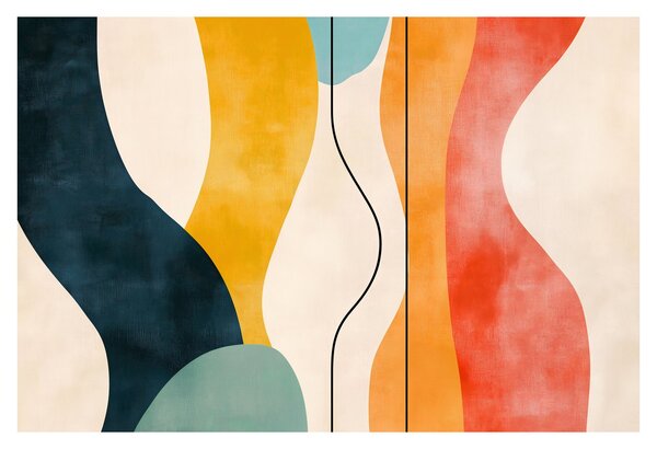 Obraz - Minimalistická farebná ilustrácia II. (90x60 cm)