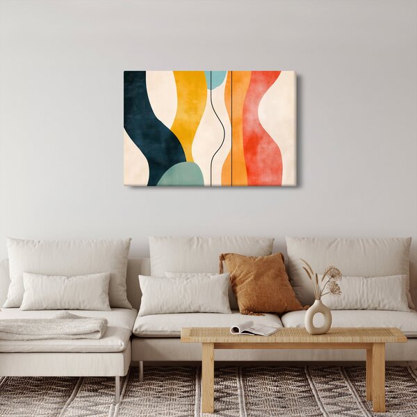 Obraz - Minimalistická farebná ilustrácia II. (90x60 cm)