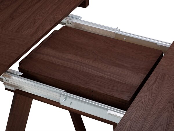 MUZZA Rozkladací jedálenský stôl Austin 130 (230) x 130 cm hnedý