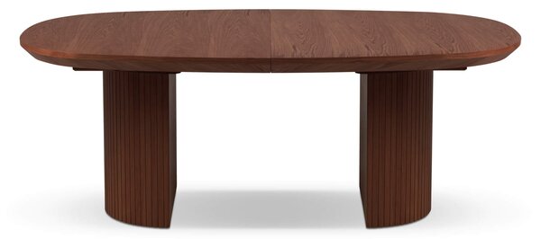 MUZZA Rozkladací jedálenský stôl Rondo 200 (300) x 110 cm hnedý