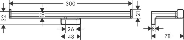 Hansgrohe AddStoris Q - Držiak na toaletný papier dvojitý, čierna matná 41748670