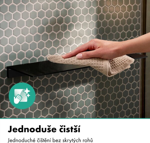 Hansgrohe AddStoris S - Polička 400 mm, čierna matná 41794670