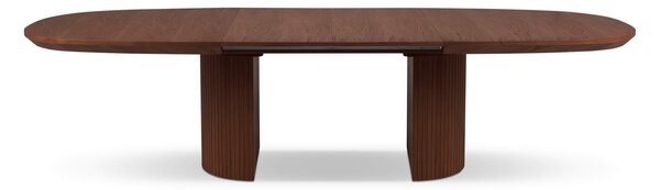 MUZZA Rozkladací jedálenský stôl Rondo 200 (300) x 110 cm hnedý