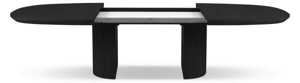 MUZZA Rozkladací jedálenský stôl Rondo 200 (300) x 110 cm čierny