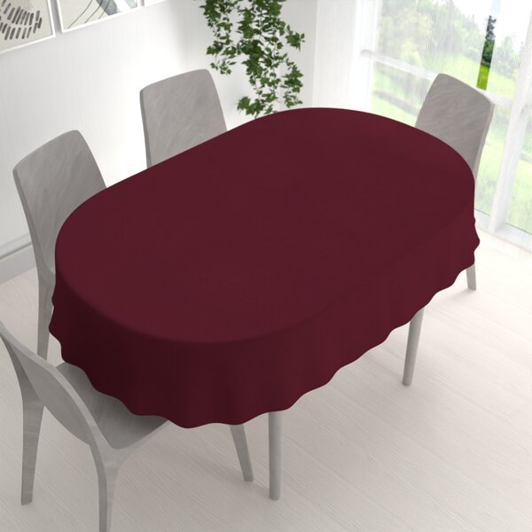 Biante Dekoračný oválny obrus BKU-115 Burgundský vínový 100x140 cm