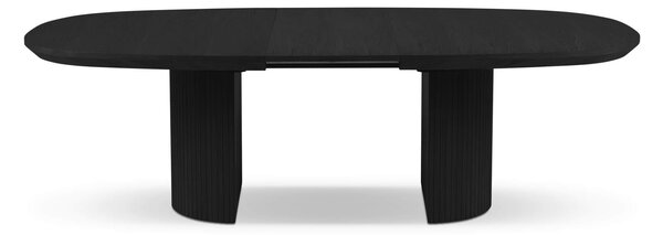 MUZZA Rozkladací jedálenský stôl Rondo 200 (300) x 110 cm čierny