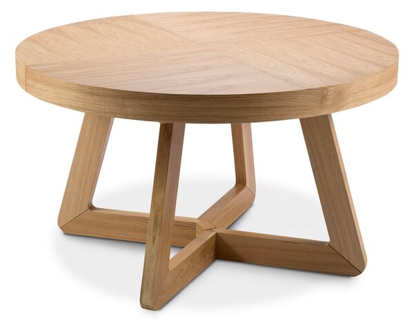 MUZZA Rozkladací jedálenský stôl Austin 130 (230) x 130 cm prírodný
