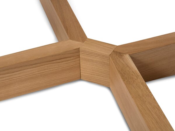 MUZZA Rozkladací jedálenský stôl Austin 130 (230) x 130 cm prírodný