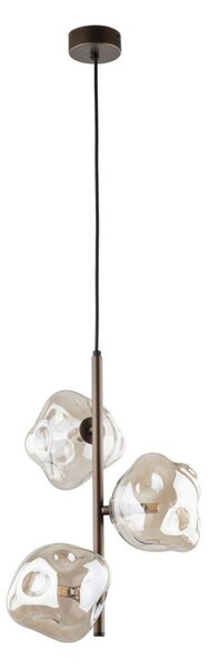 Luster na lanku LAVA 3xG9/8W/230V bronzový/dymovo-béžový