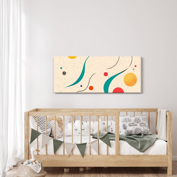 Obraz - Minimalistická farebná ilustrácia (120x50 cm)