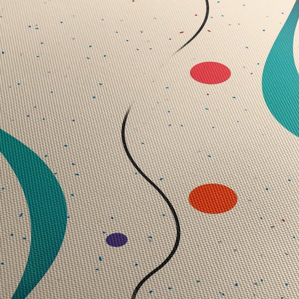 Obraz - Minimalistická farebná ilustrácia (s hodinami) (90x30 cm)