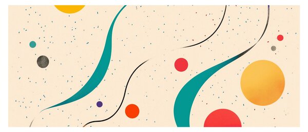 Obraz - Minimalistická farebná ilustrácia (120x50 cm)