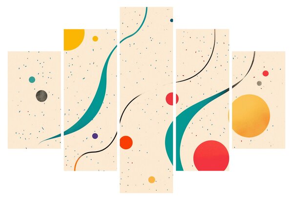 Obraz - Minimalistická farebná ilustrácia (150x105 cm)