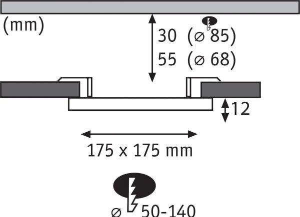 Paulmann 93101 - LED/13W IP44 Kúpeľňové podhľadové svietidlo AREO 230V