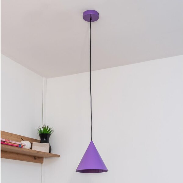 Závesný luster ETNA II 1xE27/15W/230V, priemer 18,5 cm, fialový