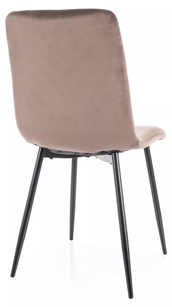 Jedálenská stolička DAREN VELVET kapučíno