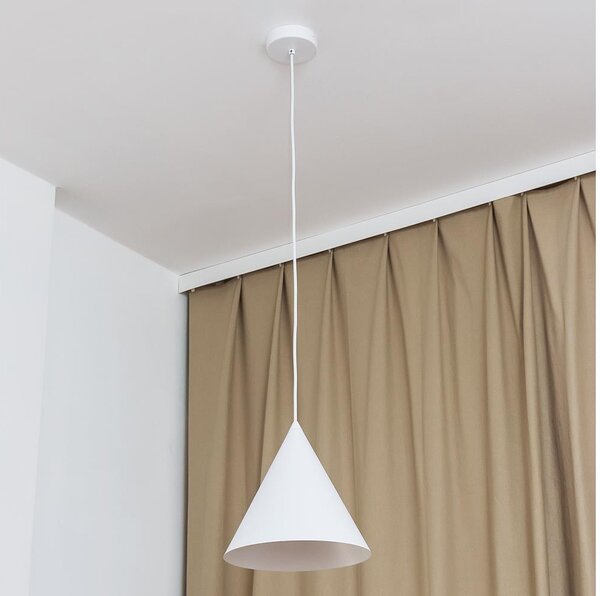 Luster na lanku ETNA II 1xE27/15W/230V pr. 25 cm biely