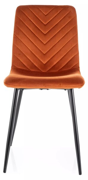 Jedálenská stolička DAREN VELVET oranžová