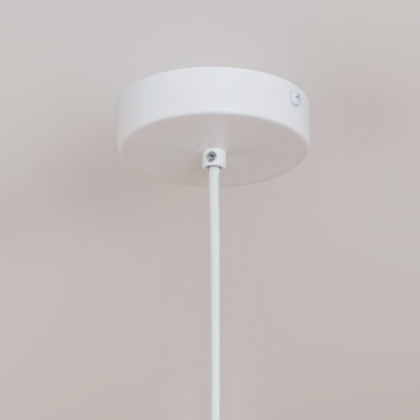 Luster na lanku ETNA II 1xE27/15W/230V pr. 25 cm biely