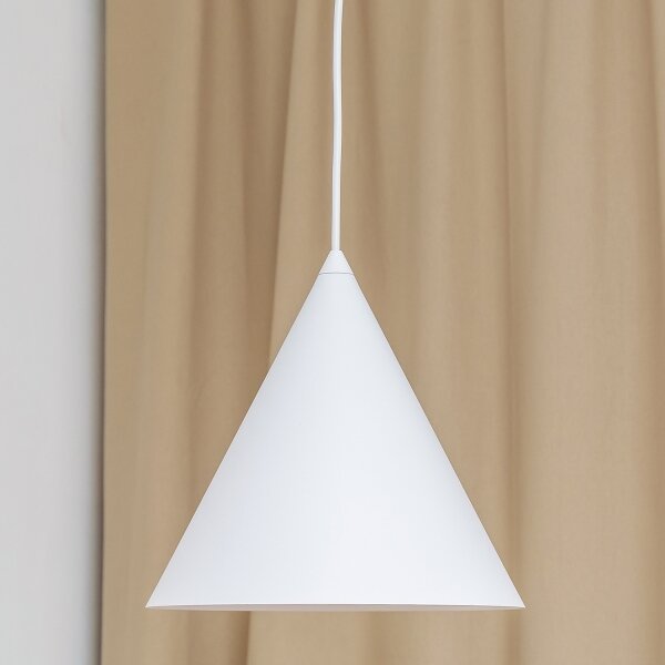 Luster na lanku ETNA II 1xE27/15W/230V pr. 25 cm biely