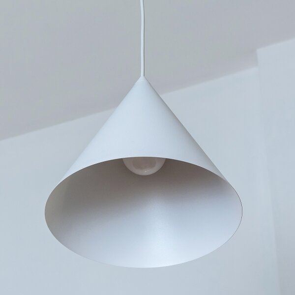 Luster na lanku ETNA II 1xE27/15W/230V pr. 25 cm biely