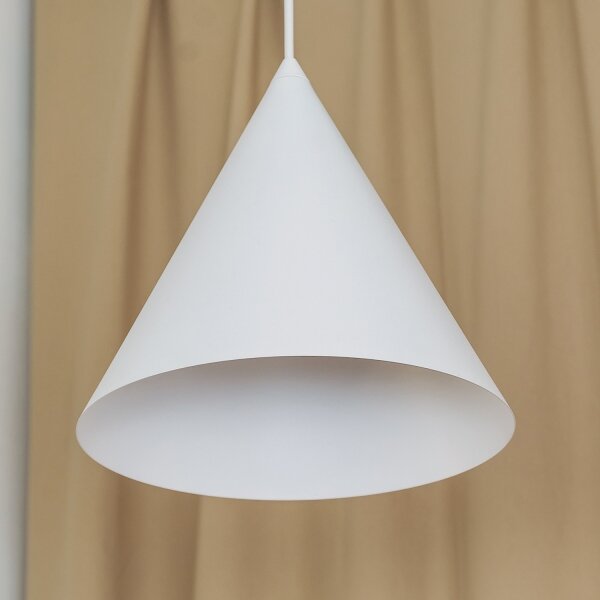 Luster na lanku ETNA II 1xE27/15W/230V pr. 25 cm biely