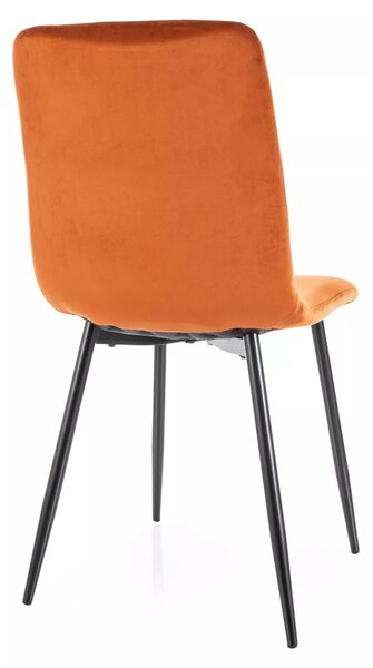 Jedálenská stolička DAREN VELVET oranžová