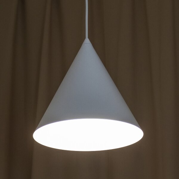 Luster na lanku ETNA II 1xE27/15W/230V pr. 25 cm biely