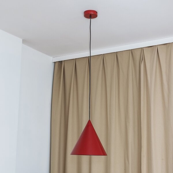 Závesný luster ETNA II 1xE27/15W/230V pr. 25 cm červený